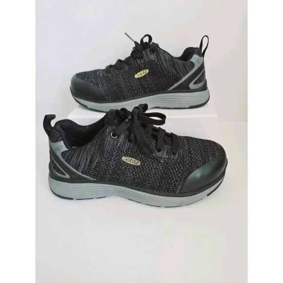 KEEN Utility Sparta Alloy Toe Lace Up Safety Work Black Womens Shoes Size 6.5 - Picture 15 of 15